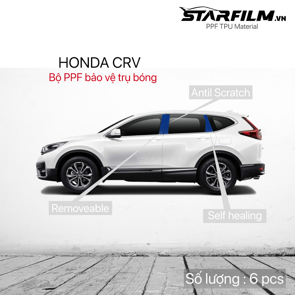 Bộ PPF bảo vệ chống xước trụ bóng STARFILM cho Honda CRV 2021
